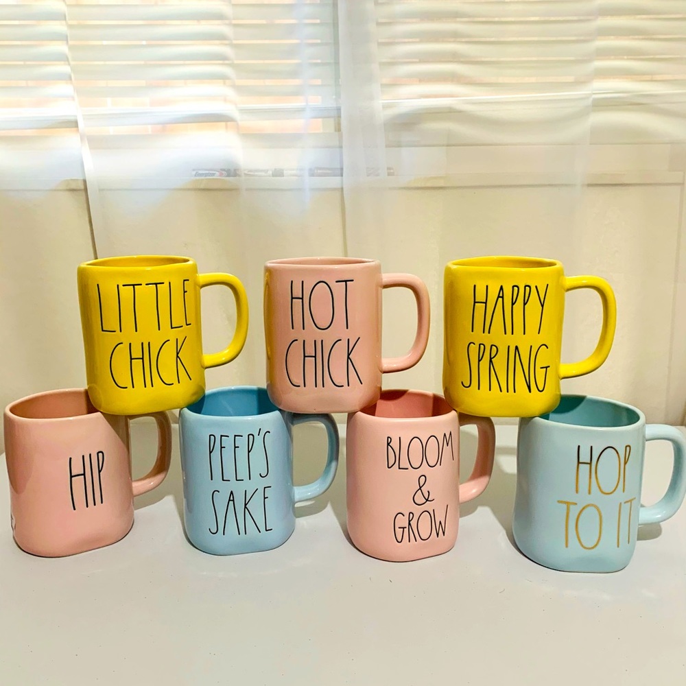 Rae Dunn Easter Spring Colored Mugs